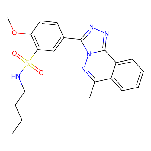 N-butyl-2-methoxy-5-(6-methyl-[1,2,4]triazolo[3,4-a]phthalazin-3-yl)benzenesulfonamide structure