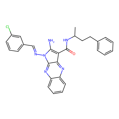 C28H25ClN6O structure