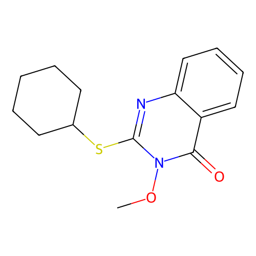 2-Cyclohexylsulfanyl-3-methoxyquinazolin-4-one structure