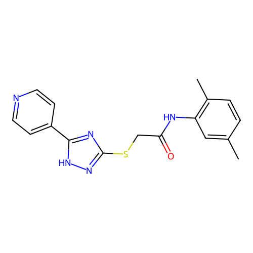 N-(2,5-dimethylphenyl)-2-{[5-(4-pyridinyl)-4H-1,2,4-triazol-3-yl]thio}acetamide structure