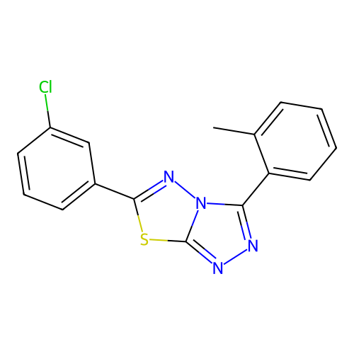 6-(3-Chlorophenyl)-3-(2-methylphenyl)[1,2,4]triazolo[3,4-b][1,3,4]thiadiazole structure