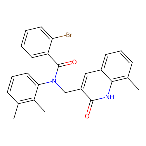 2-bromo-N-(2,3-dimethylphenyl)-N-((2-hydroxy-8-methylquinolin-3-yl)methyl)benzamide structure