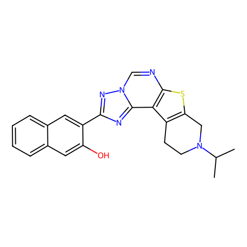 C23H21N5OS structure