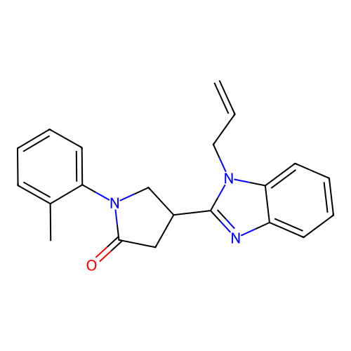 1-(2-Methylphenyl)-4-(1-prop-2-enylbenzimidazol-2-yl)pyrrolidin-2-one structure