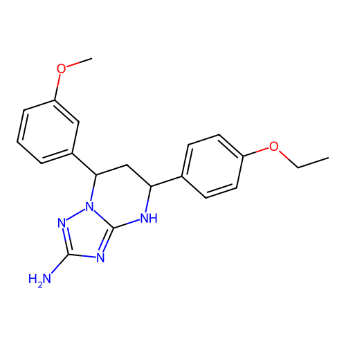 5-(4-ethoxyphenyl)-7-(3-methoxyphenyl)-1,5,6,7-tetrahydro-[1,2,4]triazolo[1,5-a]pyrimidin-2-amine structure