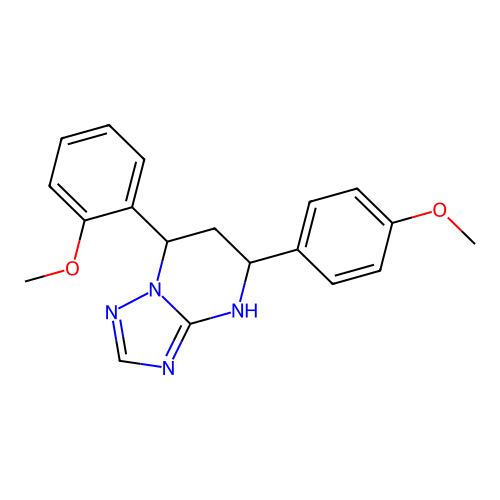 7-(2-methoxyphenyl)-5-(4-methoxyphenyl)-1,5,6,7-tetrahydro-[1,2,4]triazolo[1,5-a]pyrimidine structure