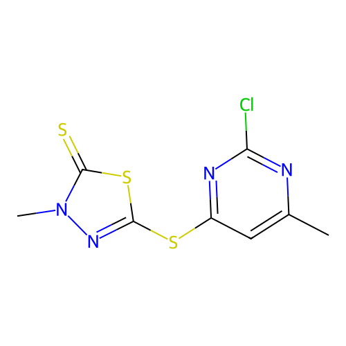 C8H7ClN4S3 structure