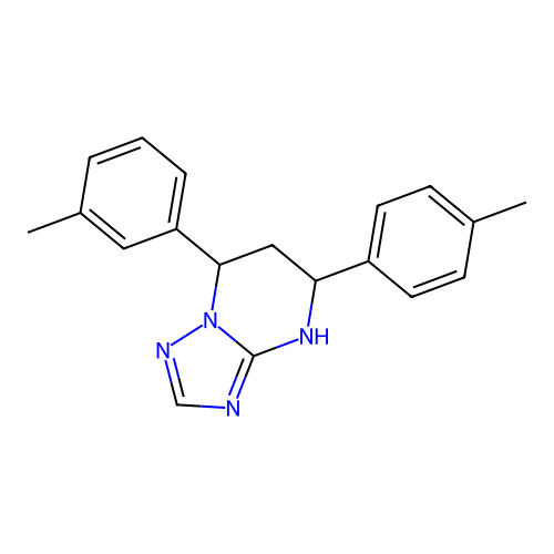7-(3-methylphenyl)-5-(4-methylphenyl)-4,5,6,7-tetrahydro[1,2,4]triazolo[1,5-a]pyrimidine structure