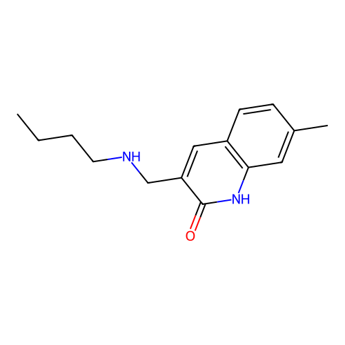 3-[(butylamino)methyl]-7-methylquinolin-2(1H)-one structure