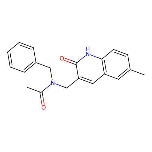 N-benzyl-N-((2-hydroxy-6-methylquinolin-3-yl)methyl)acetamide structure