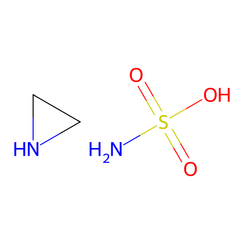 Sulfamic acid--aziridine (1/1) structure