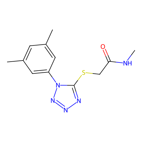 2-[1-(3,5-dimethylphenyl)tetrazol-5-yl]sulfanyl-N-methylacetamide structure
