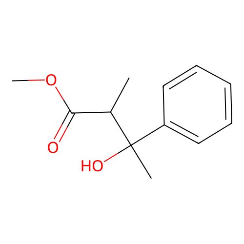 3-Hydroxy-2-methyl-3-phenylbutyric acid methyl ester structure