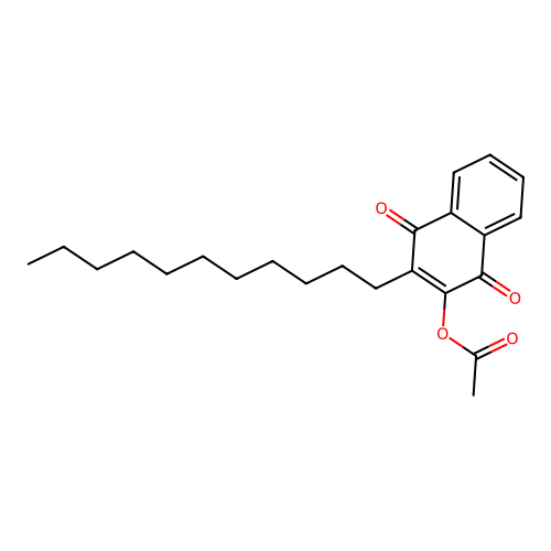 1,4-Dioxo-3-undecyl-1,4-dihydro-2-naphthalenyl acetate structure