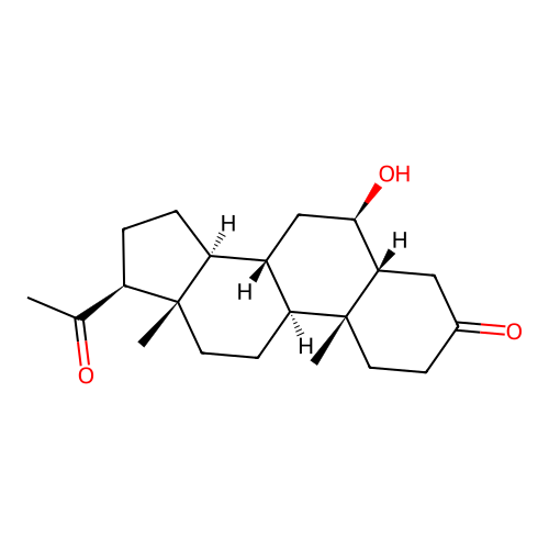 6beta-Hydroxy-5beta-pregnane-3,20-dione structure