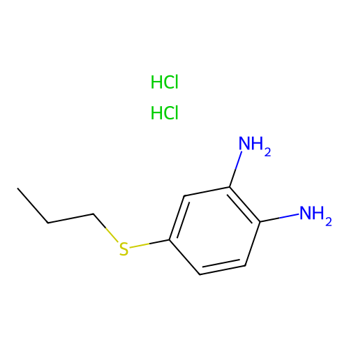 4-Propylsulfanylbenzene-1,2-diamine;dihydrochloride structure