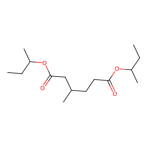 Hexanedioic acid, 3-methyl-, bis(1-methylpropyl) ester structure