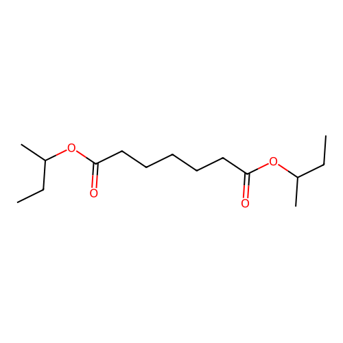 Heptanedioic acid, bis(1-methylpropyl) ester structure