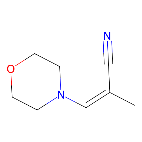 (Z)-2-methyl-3-morpholin-4-ylprop-2-enenitrile structure