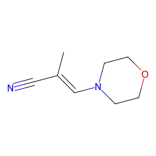 (E)-2-methyl-3-morpholin-4-ylprop-2-enenitrile structure