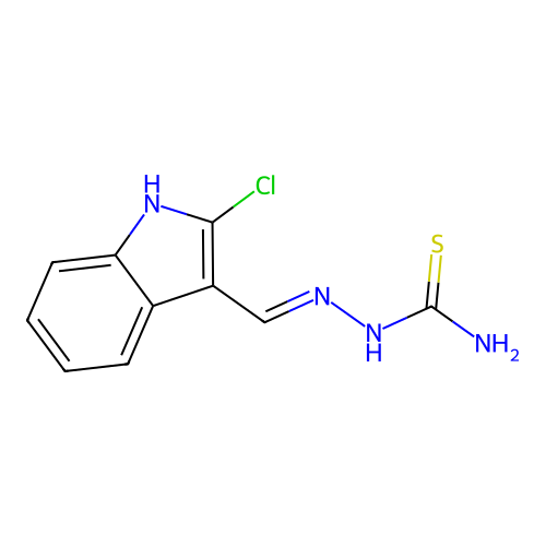 [(2-chloro-1H-indol-3-yl)methylideneamino]thiourea structure