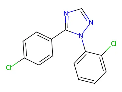 1-(2-Chlorophenyl)-5-(4-chlorophenyl)-1,2,4-triazole structure