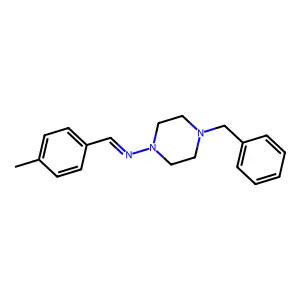 N-(4-benzylpiperazin-1-yl)-1-(4-methylphenyl)methanimine structure