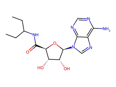 Ribofuranuronamide, 1-(6-amino-9H-purin-9-yl)-1-deoxy-N-(3-pentyl)- structure