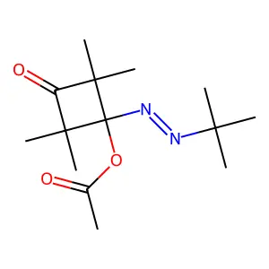 [1-(Tert-butyldiazenyl)-2,2,4,4-tetramethyl-3-oxocyclobutyl] acetate structure