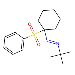 (E)-1-[1-(Benzenesulfonyl)cyclohexyl]-2-tert-butyldiazene structure