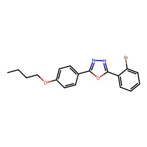 2-(2-Bromophenyl)-5-(4-butoxyphenyl)-1,3,4-oxadiazole structure