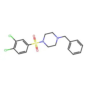 1-Benzyl-4-(3,4-dichlorophenyl)sulfonylpiperazine structure