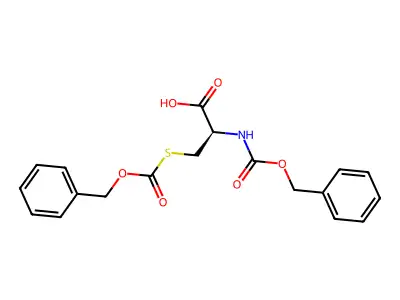 N,S-Dibenzyloxycarbonyl-L-cysteine structure