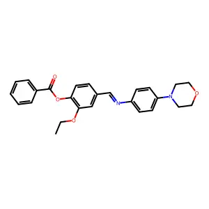 [2-Ethoxy-4-[(4-morpholin-4-ylphenyl)iminomethyl]phenyl] benzoate structure