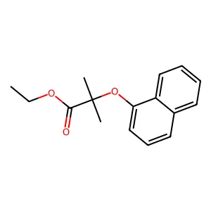 Propanoic acid, 2-methyl-2-(1-naphthalenyloxy)-, ethyl ester structure