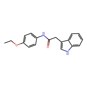 Acetanilide, 4'-ethoxy-2-indol-3-yl- structure