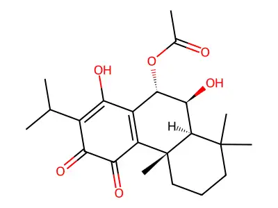 7alpha-Acetoxy-6beta-hydroxyroyleanone structure