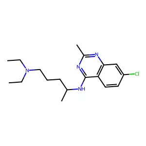 N4-(7-chloro-2-methylquinazolin-4-yl)-N1,N1-diethylpentane-1,4-diamine structure