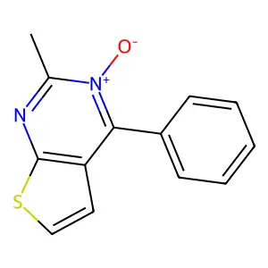 2-Methyl-4-phenylthieno[2,3-d]pyrimidine 3-oxide structure