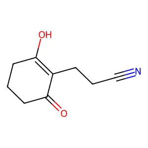 3-(2-Hydroxy-6-oxocyclohex-1-en-1-yl)propanenitrile structure