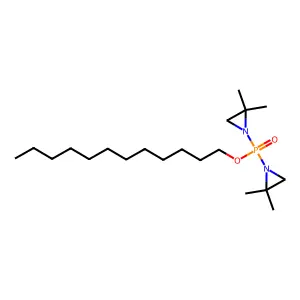 Dodecyl bis[(2,2-dimethylaziridin-1-yl)]phosphinate structure