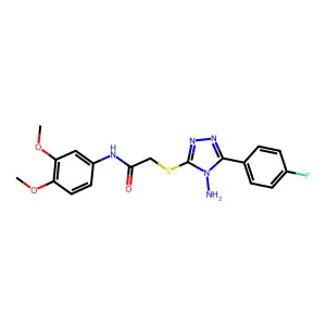 2-{[4-amino-5-(4-fluorophenyl)-4H-1,2,4-triazol-3-yl]sulfanyl}-N-(3,4-dimethoxyphenyl)acetamide structure