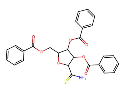 (3,4-Dibenzoyloxy-5-carbamothioyloxolan-2-yl)methyl benzoate structure