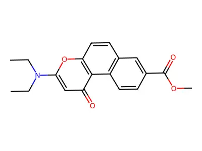1H-Naphtho(2,1-b)pyran-8-carboxylic acid, 3-(diethylamino)-1-oxo-, methyl ester structure