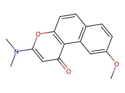 1H-Naphtho(2,1-b)pyran-1-one, 3-(dimethylamino)-9-methoxy- structure