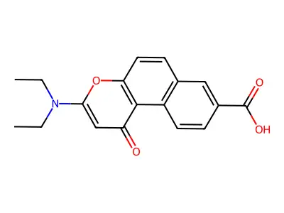 1H-Naphtho(2,1-b)pyran-8-carboxylic acid, 3-(diethylamino)-1-oxo- structure