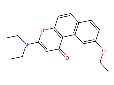 1H-Naphtho(2,1-b)pyran-1-one, 3-(diethylamino)-9-ethoxy- structure