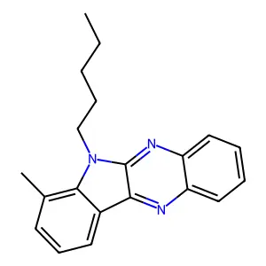 4-Methyl-5-pentylindolo[2,3-b]quinoxaline structure