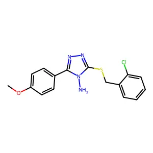 3-[(2-Chlorophenyl)methylthio]-5-(4-methoxyphenyl)-1,2,4-triazole-4-ylamine structure