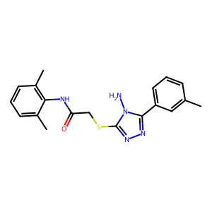 2-((4-amino-5-(m-tolyl)-4H-1,2,4-triazol-3-yl)thio)-N-(2,6-dimethylphenyl)acetamide structure